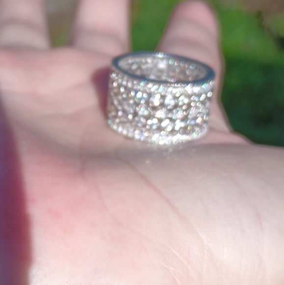 Sterling Silver Crystal Cigar Band - Picture 2 of 12